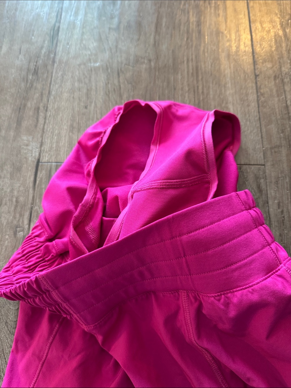 Lululemon Pink Flare Matching Set Like a Cloud Bra + Hotty Hot Shorts Size 2 NWT - Picture 7 of 10